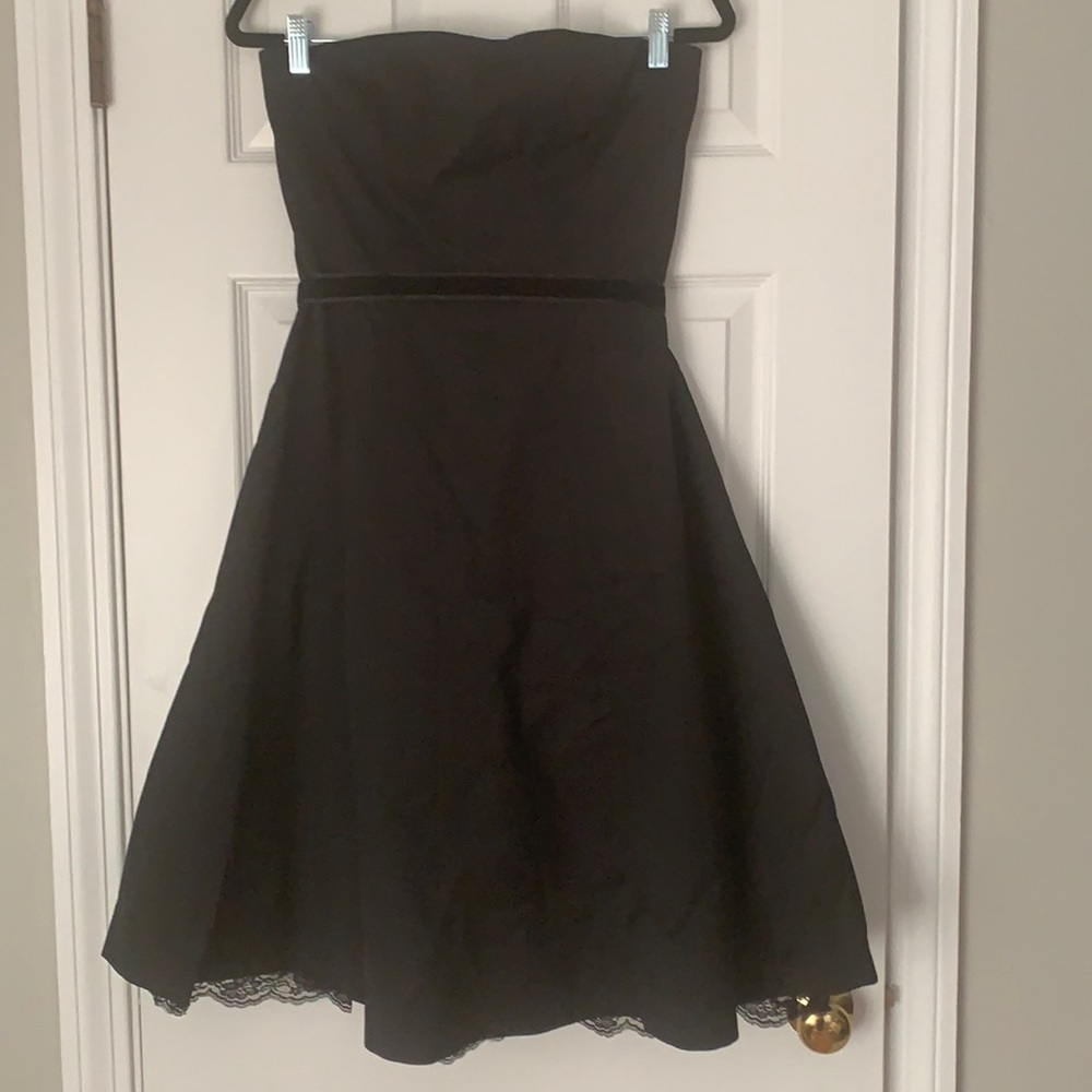 Formal black strapless dress